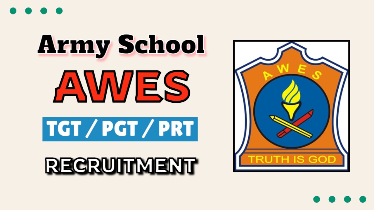 Army School AWES TGT PGT PRT Recruitment