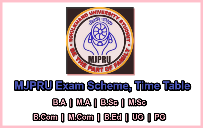MJPRU Exam Scheme Time Table 2024