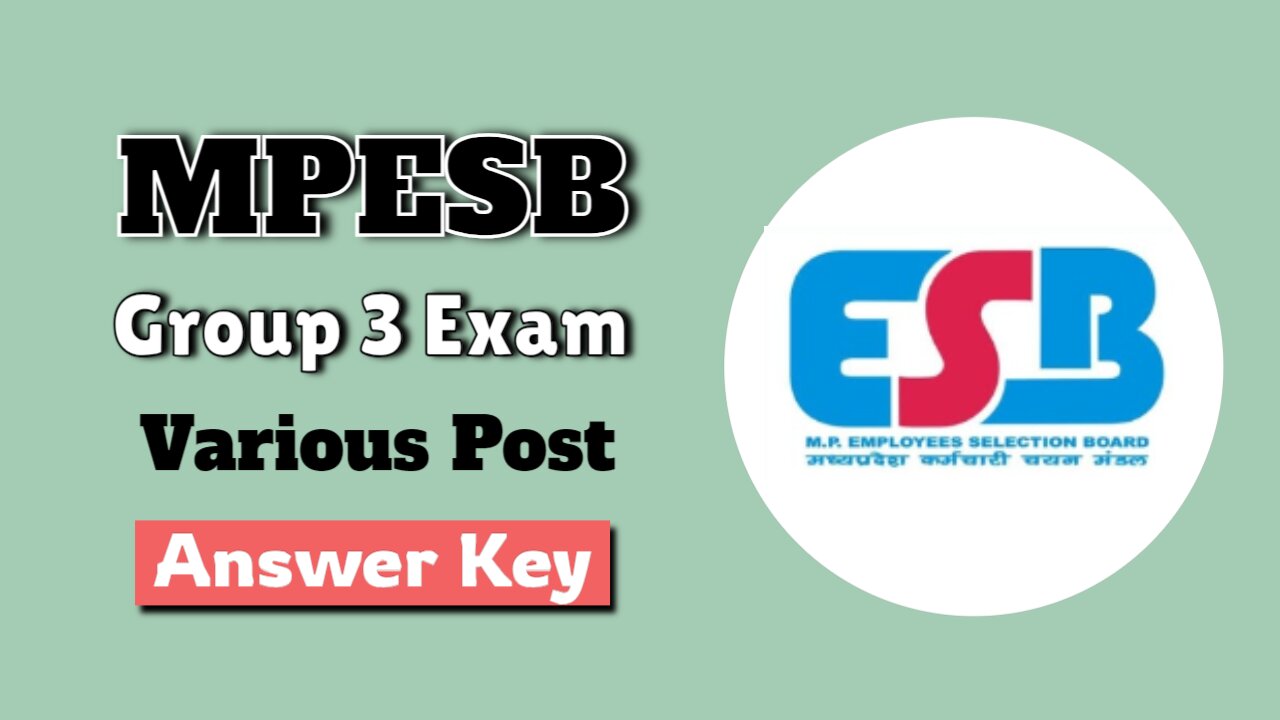 MPESB Group 3 Answer Key Objection