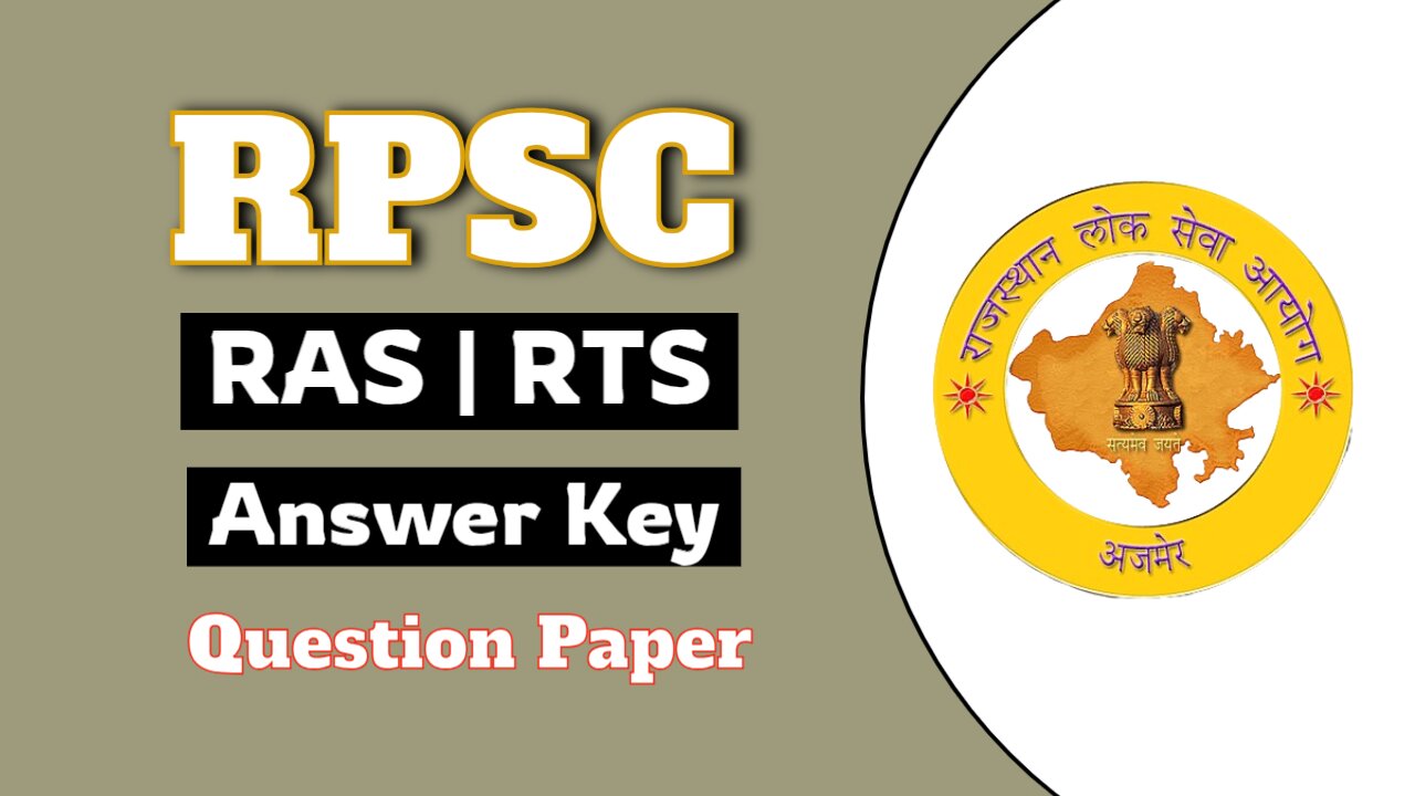 RPSC RAS Pre Answer Key Question Paper 2025