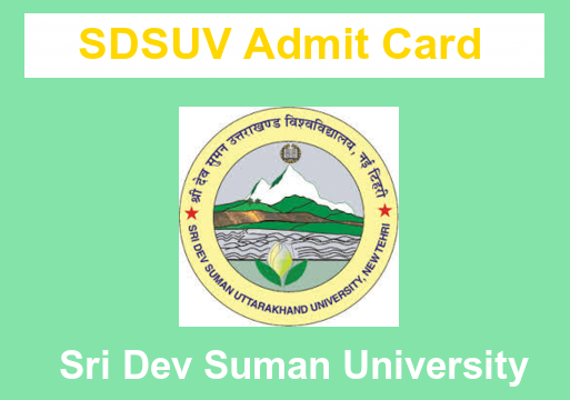 SDSUV Admit Card 2024