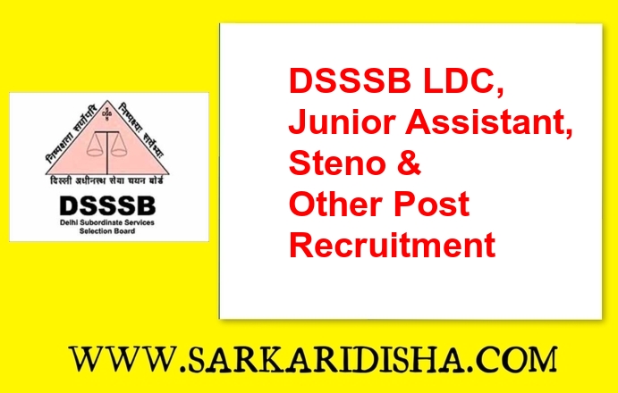 DSSSB LDC Junior Assistant Recruitment
